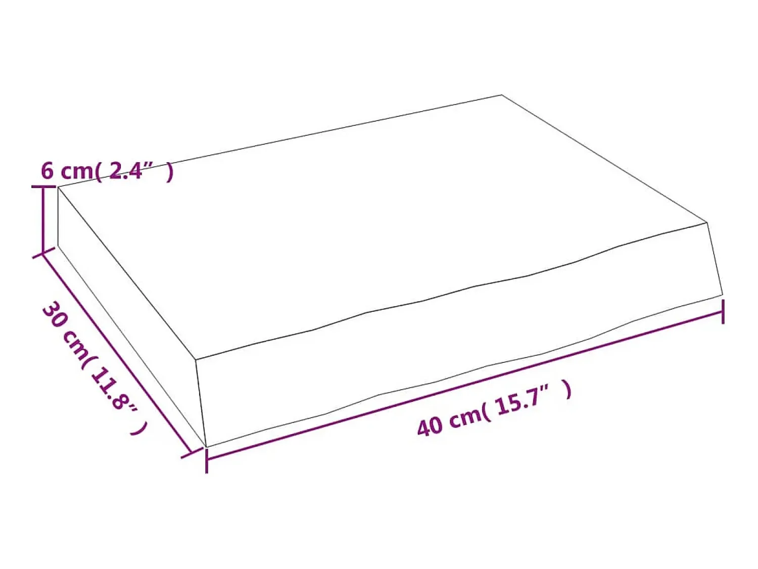 Prateleira de parede 40x30x(2-6) cm carvalho tratado PT678772^ Prateleira