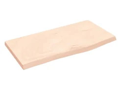 vidaxl Prateleira de parede 60x30x(2-4) cm carvalho maciço não tratado^ Prateleira