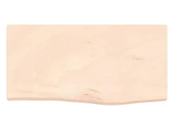 vidaxl Prateleira de parede 60x30x(2-4) cm carvalho maciço não tratado^ Prateleira