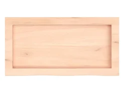 vidaxl Prateleira de parede 60x30x(2-4) cm carvalho maciço não tratado^ Prateleira