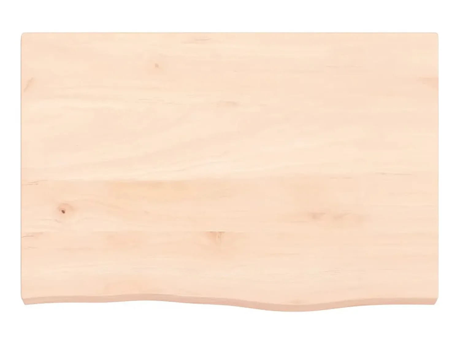 New Prateleira de parede 60x40x(2-4) cm carvalho maciço não tratado PT264552 Castanho