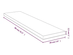 Prateleira| Prateleira de parede 80x20x2,5 cm bambu PT201769 Castanho