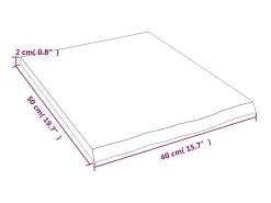 Hot Prateleira de parede 40x50x2 cm carvalho tratado -claro PT518346 Castanho