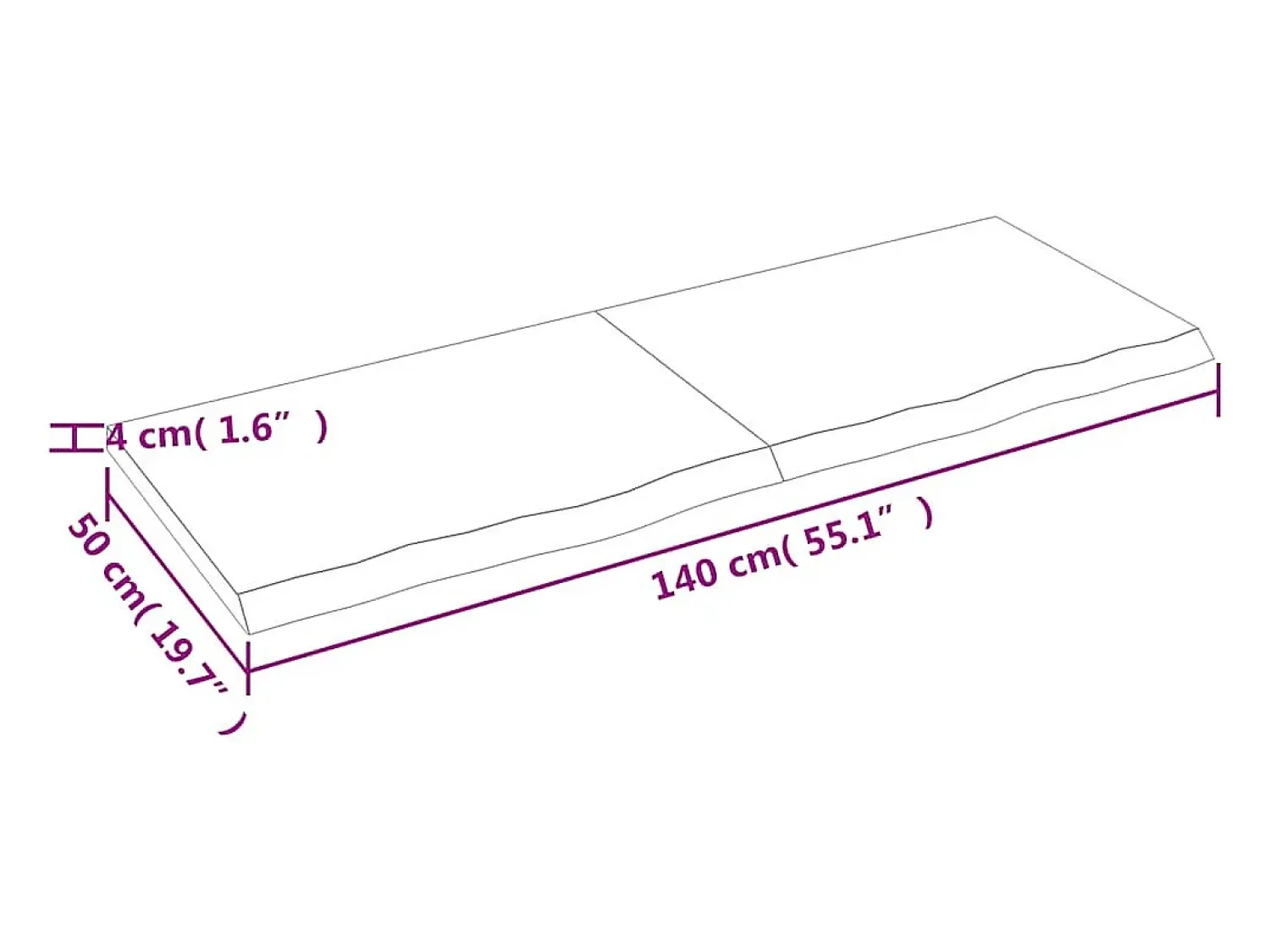 vidaxl Prateleira de parede 140x50x(2-4) cm carvalho tratado Castanho