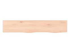 Prateleira| Prateleira de parede 100x20x4 cm carvalho maciço não tratado PT759711 Castanho