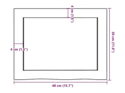 vidaxl Prateleira de parede 40x30x(2-4) cm carvalho tratado castanho Natural claro