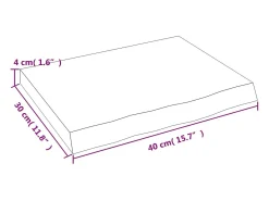 vidaxl Prateleira de parede 40x30x(2-4) cm carvalho tratado castanho Natural claro