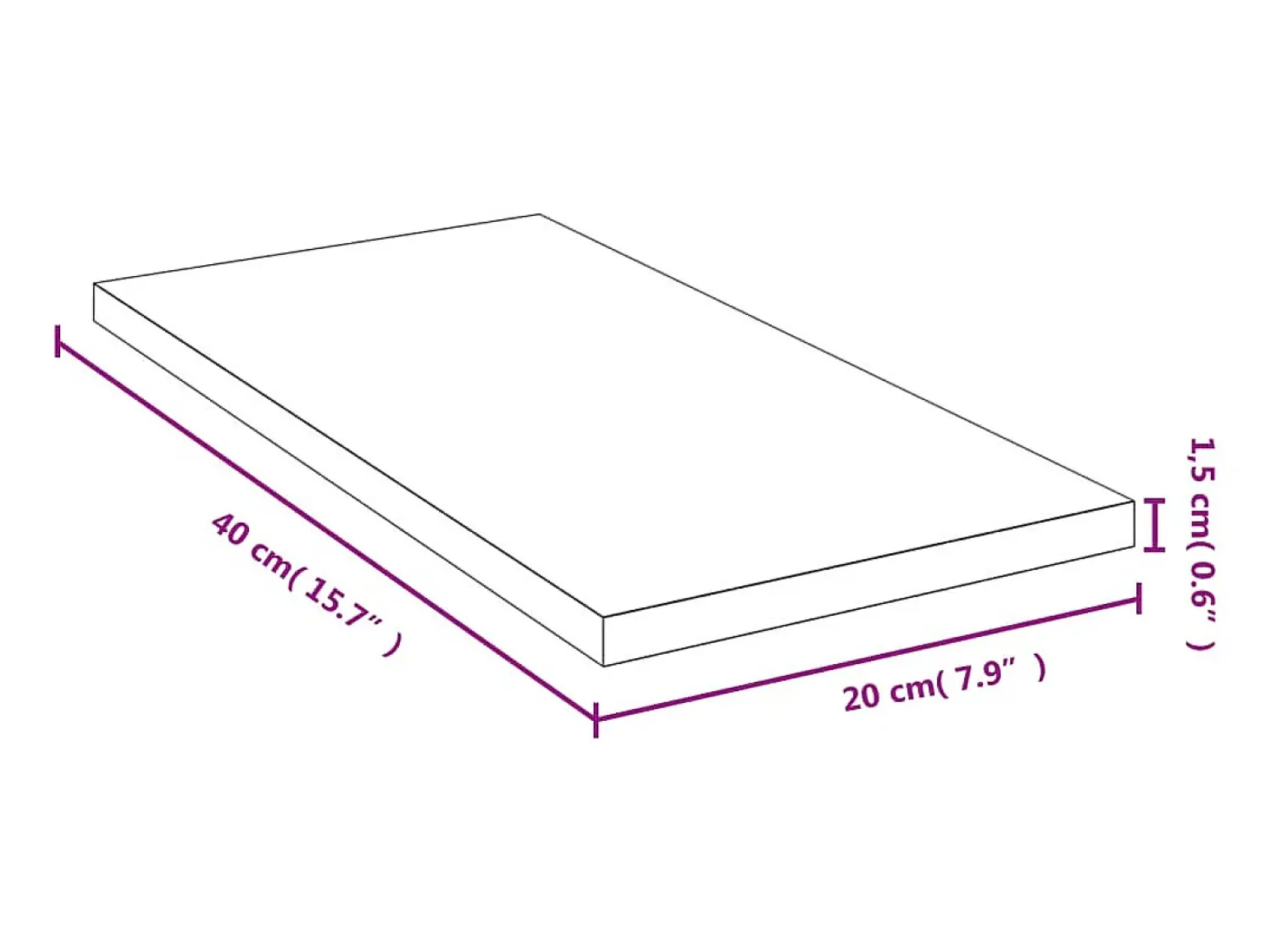 Online Prateleira de parede 40x20x1,5 cm bambu PT788915 Castanho