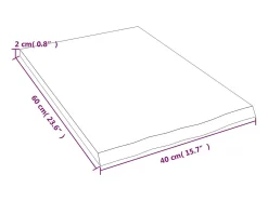 Prateleira de parede 40x60x2 cm carvalho tratado -claro PT326045^ Prateleira