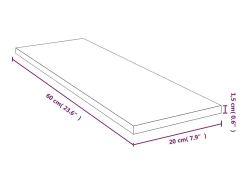 Prateleira* Prateleira de parede 60x20x1,5 cm bambu PT519506 Castanho