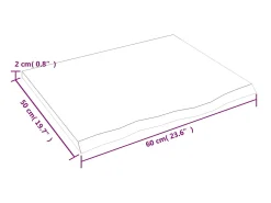 Online Prateleira de parede 60x50x2 cm carvalho tratado -claro PT923346 Castanho