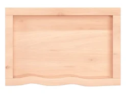 Prateleira de parede 60x40x(2-6) cm carvalho maciço não tratado PT832240^ Prateleira