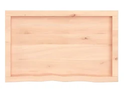 Prateleira| Prateleira de parede 80x50x(2-6) cm carvalho maciço não tratado PT926540 Castanho