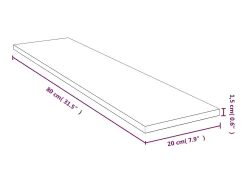 Prateleira de parede 80x20x1,5 cm bambu PT597498^ Prateleira