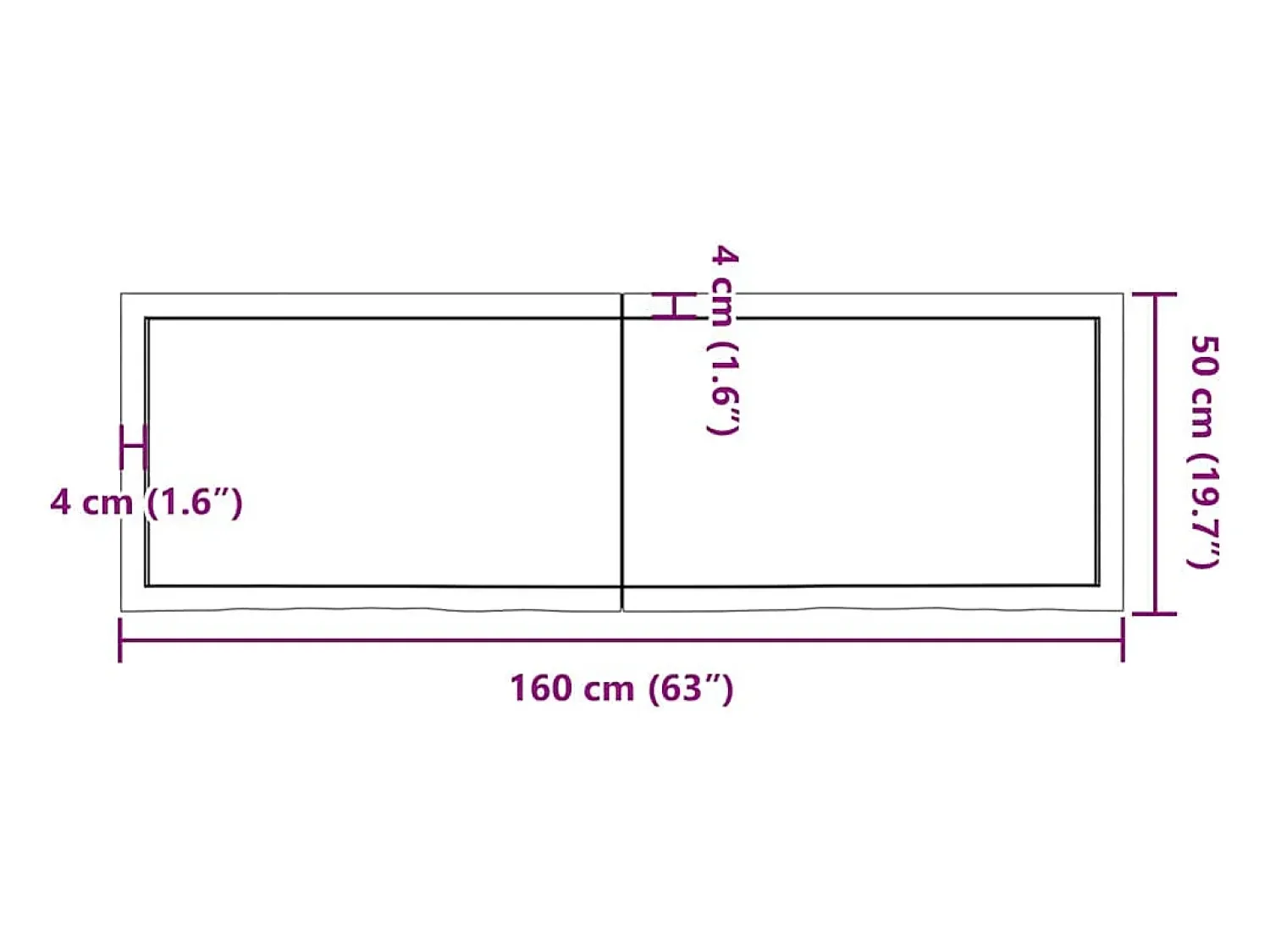 vidaxl Prateleira de parede 160x50x(2-4) cm carvalho tratado^ Prateleira