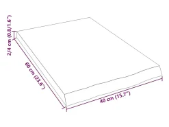 Prateleira|vidaxl Prateleira de parede 40x60x(2-4) cm carvalho maciço não tratado Natural claro