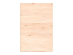 Prateleira|vidaxl Prateleira de parede 40x60x(2-4) cm carvalho maciço não tratado Natural claro