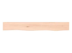 vidaxl Prateleira de parede 80x10x6 cm carvalho maciço não tratado^ Prateleira