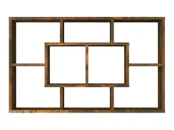 Prateleira* Prateleira de parede 85x16x52,5 cm derivados madeira cor fumado PT928425 Castanho