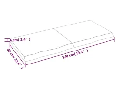 vidaxl Prateleira de parede 140x60x(2-6) cm carvalho tratado^ Prateleira