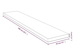 Prateleira*vidaxl Prateleira de parede 100x20x4 cm bambu Castanho