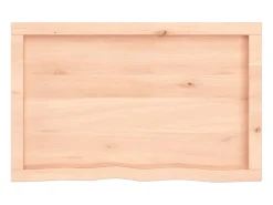 New Prateleira de parede 80x50x(2-4) cm carvalho maciço não tratado PT310898 Castanho