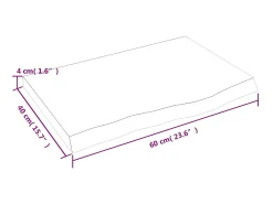 Prateleira de parede 60x40x(2-4) cm carvalho tratado PT381129^ Prateleira