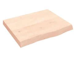 Prateleira*vidaxl Prateleira de parede 60x50x(2-6) cm carvalho maciço não tratado Natural claro