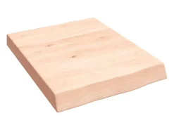 Prateleira|vidaxl Prateleira de parede 40x50x(2-6) cm carvalho maciço não tratado Natural claro