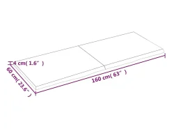 Prateleira|vidaxl Prateleira de parede 160x60x(2-4) cm carvalho tratado Castanho
