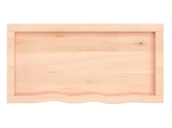 Prateleira| Prateleira de parede 80x40x(2-4) cm carvalho maciço não tratado PT861934 Castanho