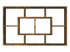 Online vidaxl Prateleira de parede 85x16x52,5 cm derivados madeira cor fumado Natural claro