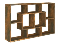 Online vidaxl Prateleira de parede 85x16x52,5 cm derivados madeira cor fumado Natural claro