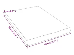 Prateleira de parede 40x60x(2-4) cm carvalho tratado PT842963 Castanho