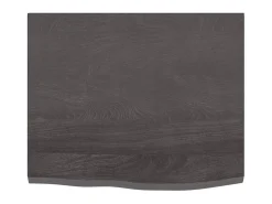 Prateleira de parede 60x50x2cm carvalho tratado -escuro PT484512^ Prateleira