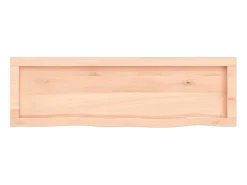 Prateleira* Prateleira de parede 100x30x(2-4)cm carvalho maciço não tratado PT100034 Castanho