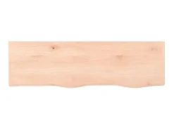 Prateleira* Prateleira de parede 100x30x(2-4)cm carvalho maciço não tratado PT100034 Castanho