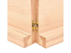 Prateleira|vidaxl Prateleira de parede 220x60x(2-6)cm carvalho maciço não tratado Castanho
