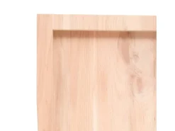 Prateleira|vidaxl Prateleira de parede 220x60x(2-6)cm carvalho maciço não tratado Castanho
