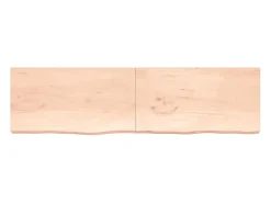 Prateleira|vidaxl Prateleira de parede 220x60x(2-6)cm carvalho maciço não tratado Castanho