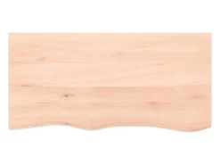 Prateleira*vidaxl Prateleira de parede 100x50x(2-6)cm carvalho maciço não tratado Natural claro