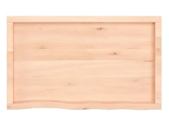 Clearance Prateleira de parede 100x60x(2-6)cm carvalho maciço não tratado PT662476 Castanho