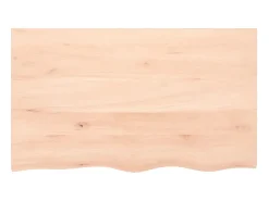 Clearance Prateleira de parede 100x60x(2-6)cm carvalho maciço não tratado PT662476 Castanho