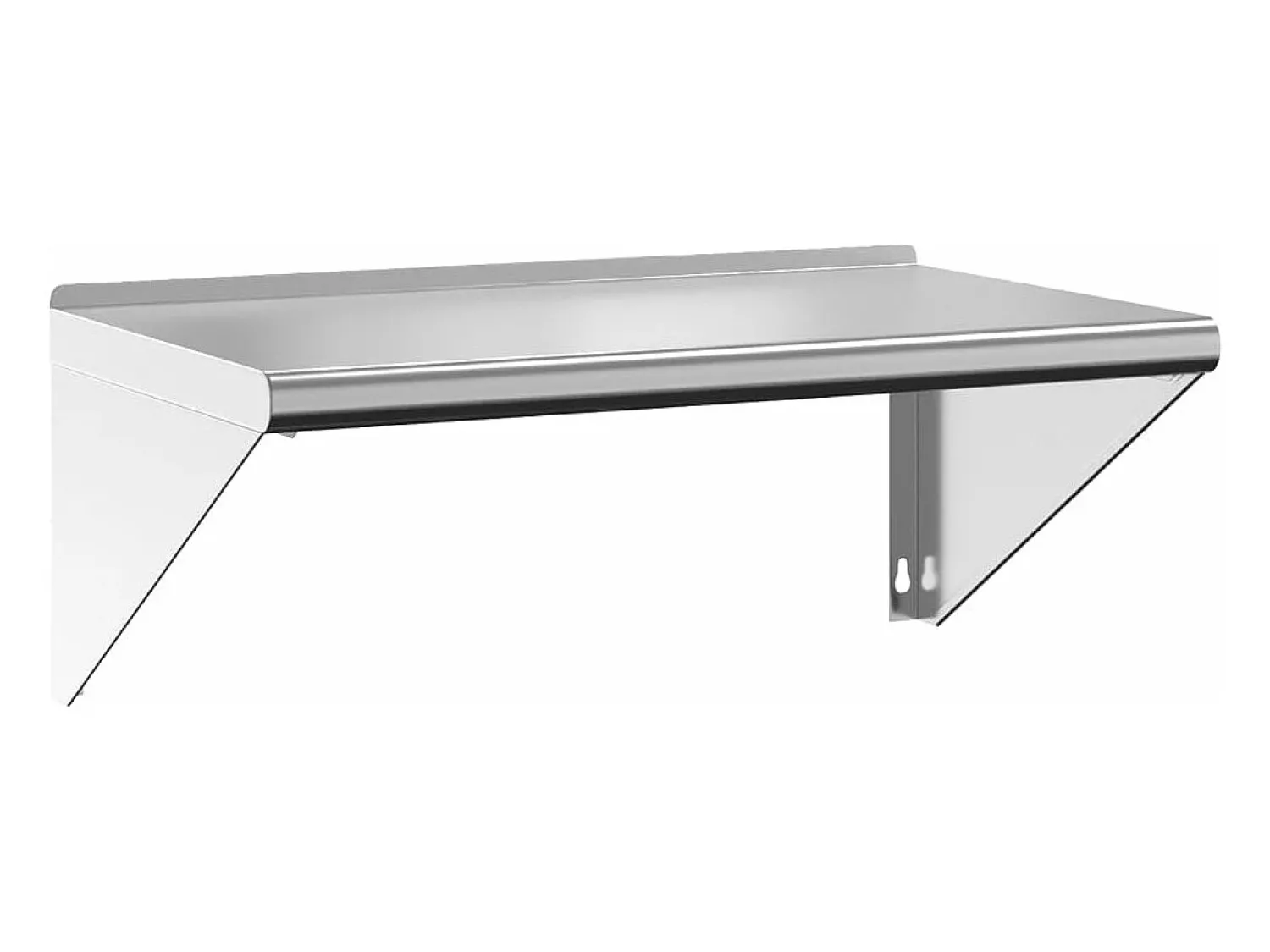 Hot Prateleira de parede 75x45x31cm aço inoxidável PT437568 Prateado