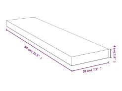 New Prateleira de parede 80x20x4cm bambu PT939643 Castanho