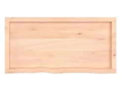 Prateleira| Prateleira de parede 100x50x(2-4)cm carvalho maciço não tratado PT678213 Castanho
