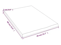 Sale vidaxl Prateleira de parede 40x60x2cm carvalho tratado -escuro Castanho