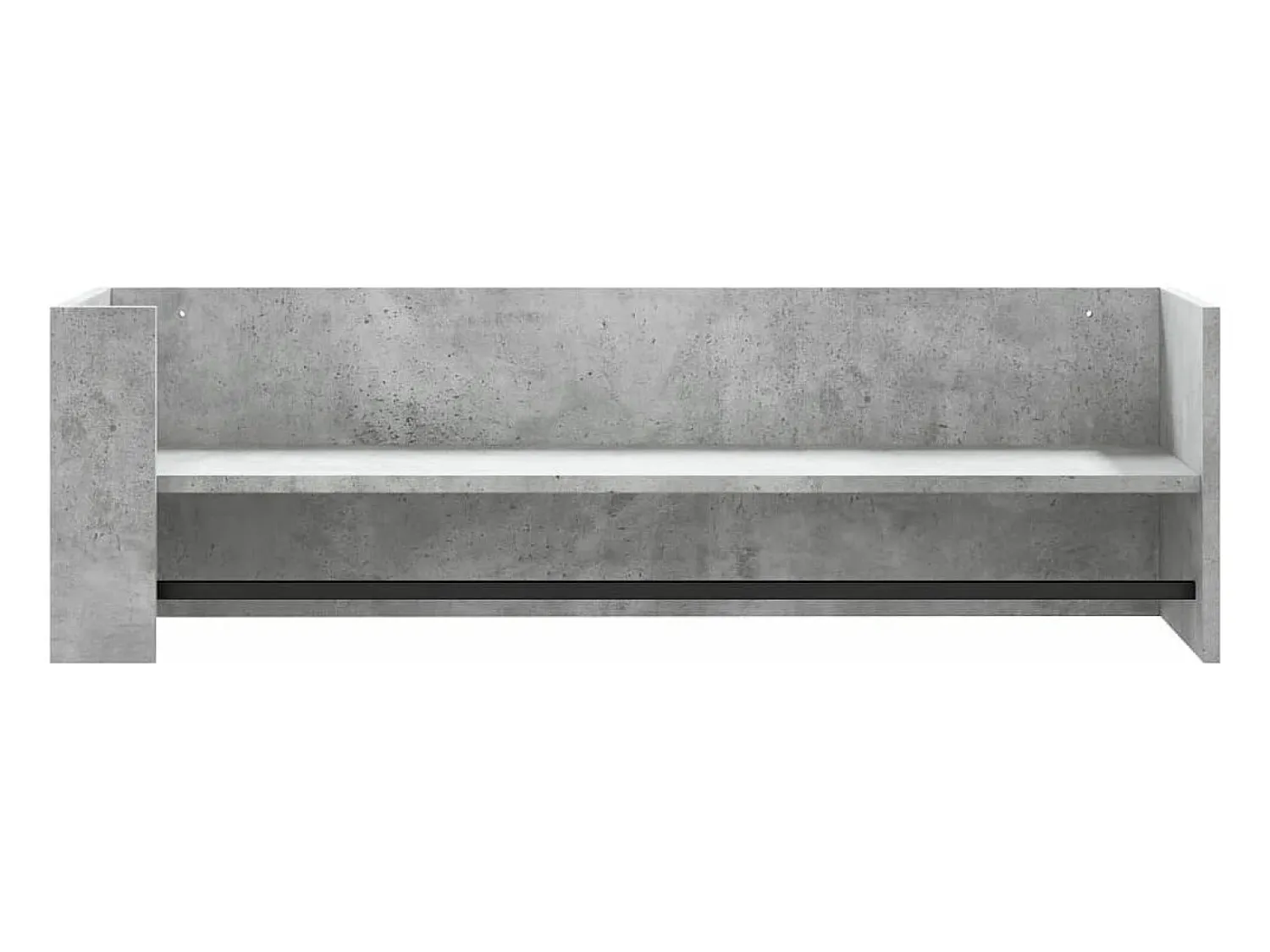 Prateleira| Prateleira de parede 100x35x30,5cm deriv. madeira cinza cimento PT202879 Cinzento