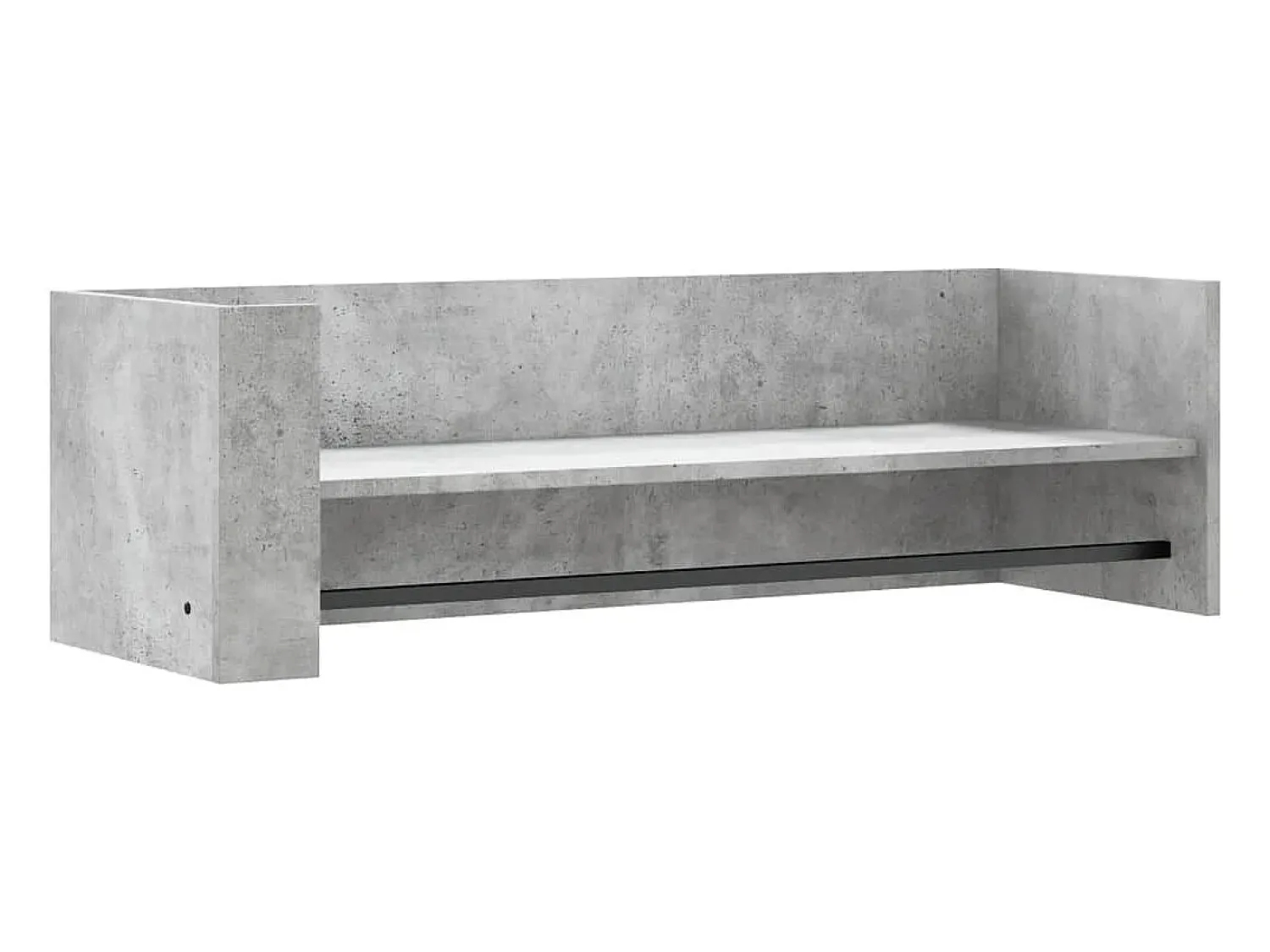 Prateleira| Prateleira de parede 100x35x30,5cm deriv. madeira cinza cimento PT202879 Cinzento