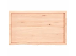 Prateleira de parede 100x60x(2-4)cm carvalho maciço não tratado PT807244^ Prateleira